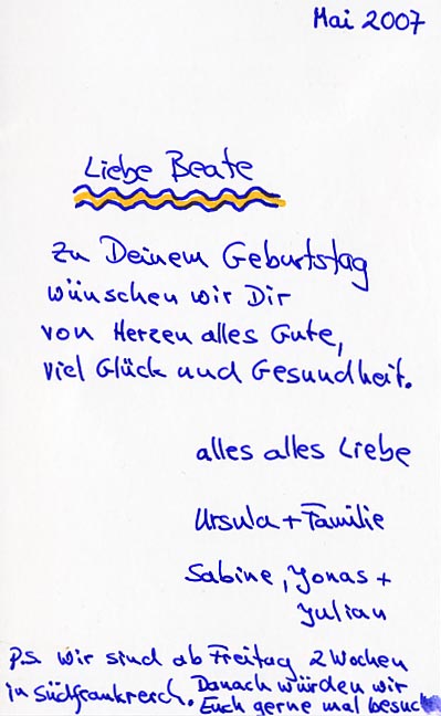 Geburtstag 2007