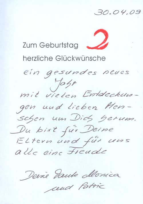 Der zweite Geburtstag