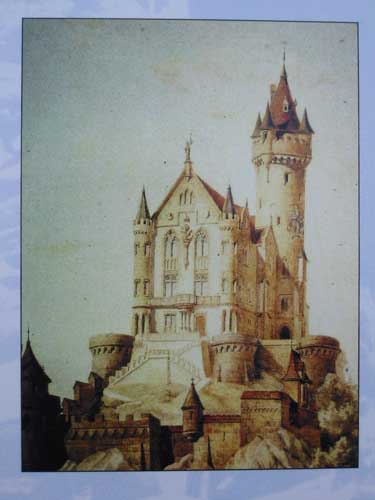 Geplanter Entwurf für Schloß Falkenstein