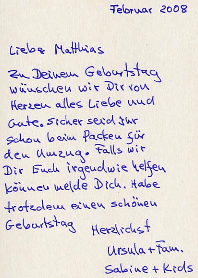 Geburtstag 2008